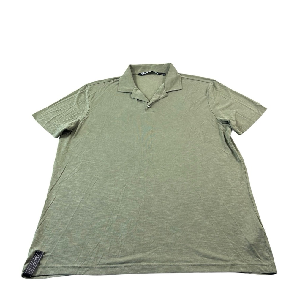 Bain De Mer Green Viscose Blend Men's S/S Polo Shirt Size XL Mint